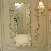 Unique design 3D frameless flat silver floor mirror