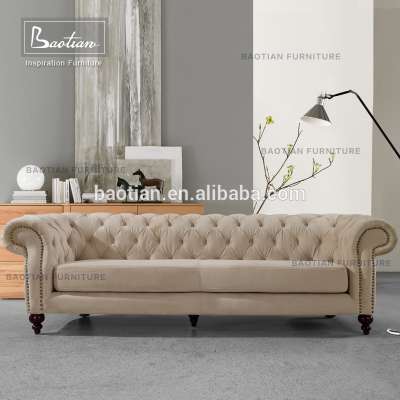 FOSHAN furniture supplier manufacture the chesterfield new classic style furniture fabric sofa set