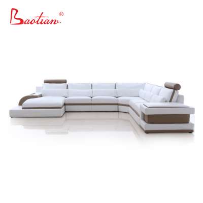 U Shape Living Room Sofa Modern Leather Sectional Sofa for living room furniture