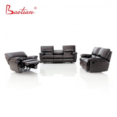 living room sofa modern top grain leather recliner sofa for restaurant