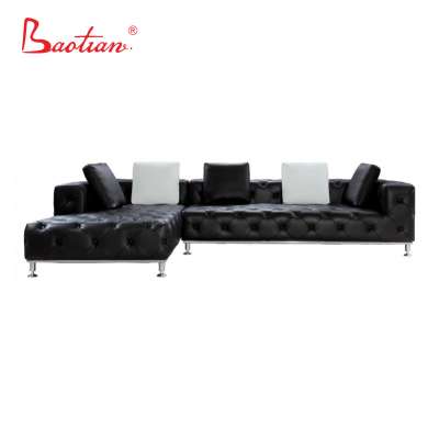 home furniture leather chesterfield sofa L shape sectional sofa