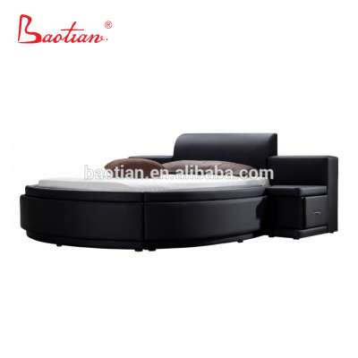 modern leather round bed furniture frame,bed room furniture bedroom set