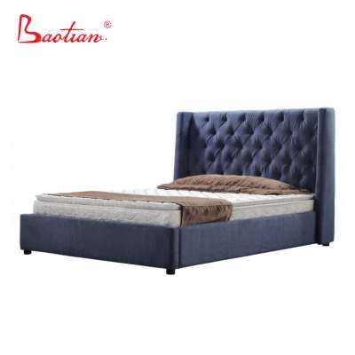 2015 New Design Fabric KD Bed frame Hoel Modern Bedroom Furniture Set