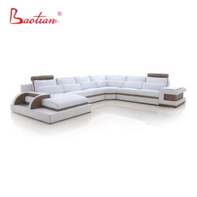 U Shape Living Room Sofa Modern Leather Sectional corner Sofa