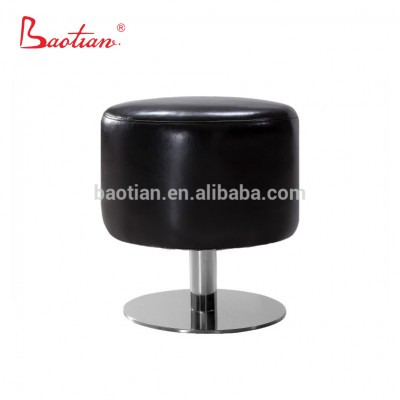 Baotian furniture metal base modern genuine leather ottoman bar chair