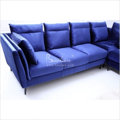 2017 modern home furniture velvet fabric sofa design