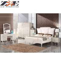 Modern luxury bedroom furniture / foshan home bedroom furniture with six door wardrobe